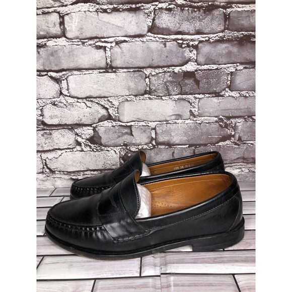 Allen Edmonds Cavanaugh Black Leather Handcrafted Penny Loafers Men’s 10.5 3E US - Picture 9 of 16